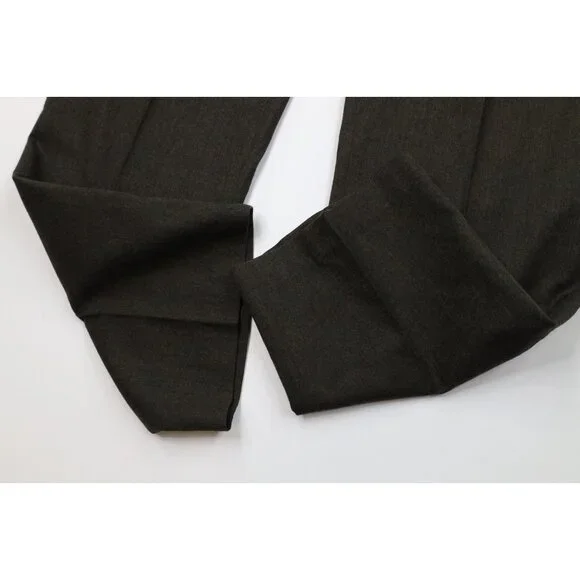 Vintage 90s Streetwear Mens Size 36x32 Wool Knit Wide Leg Chino Pants Green USA
